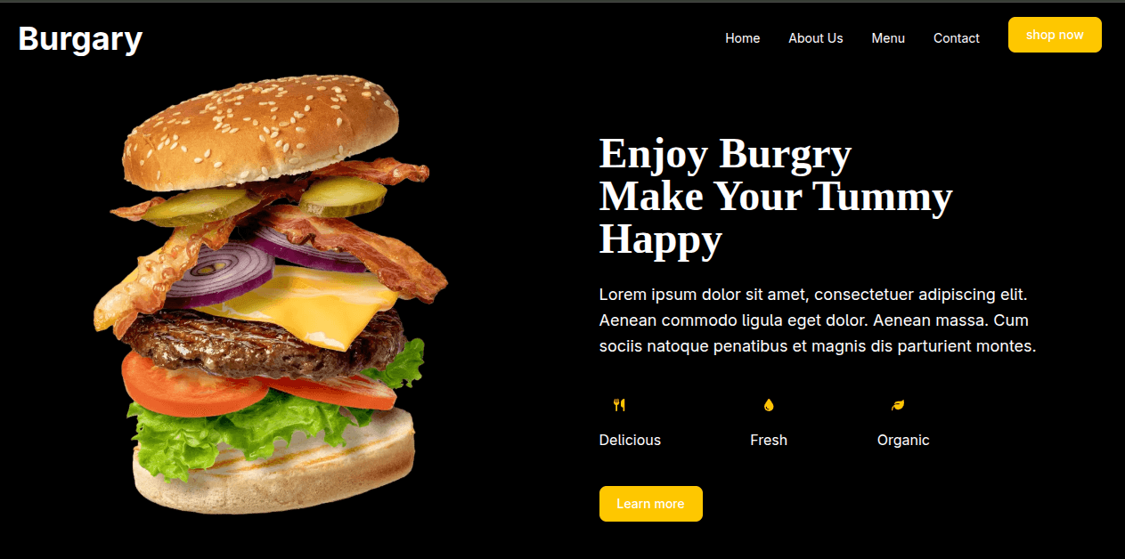 Fast Food Website